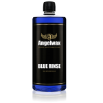 Bottle of Angelwax BLUE RINSE spray-on rinse-off wax for gloss enhancement and fast drying.